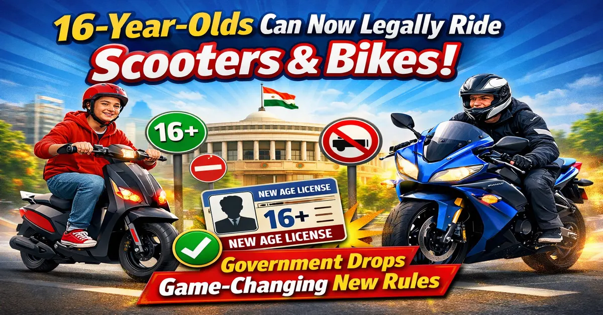 16-year-olds can now legally ride scooters and bikes in India under new government rules