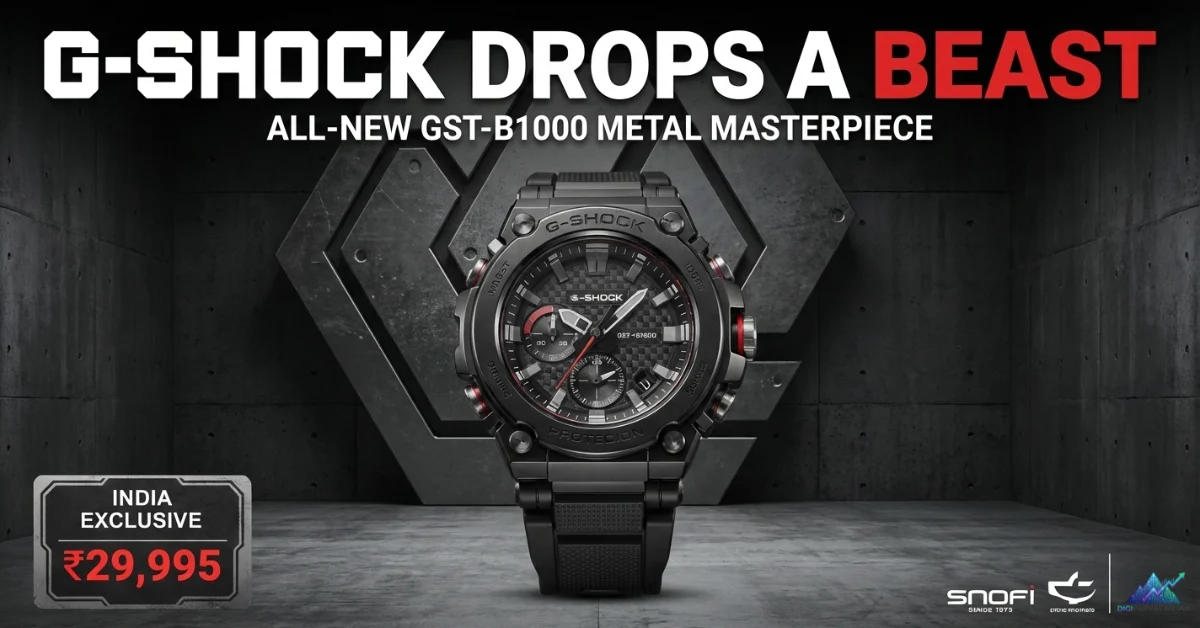 G-SHOCK GST-B1000 metal watch India launch, G-SHOCK GST-B1000 stainless steel chronograph, G-SHOCK tough metal solar watch, G-SHOCK GST-B1000 Bluetooth smartwatch, G-SHOCK premium metal watch ₹29995