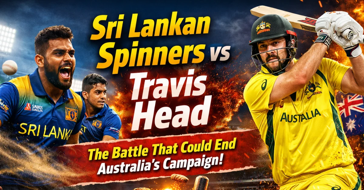 Sri Lankan spinners challenge Travis Head in a high-intensity cricket battle that could end Australia’s campaign