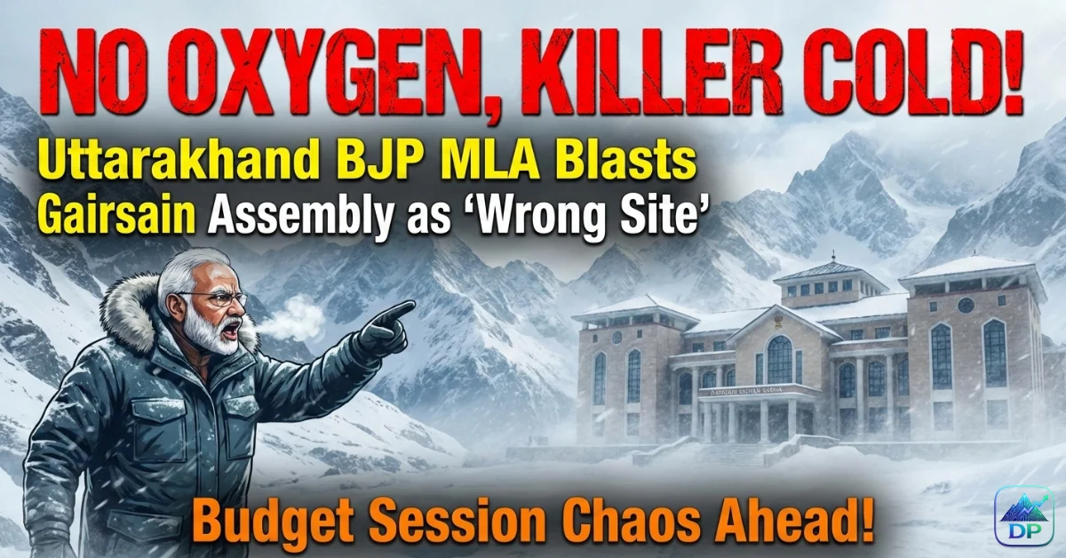 Uttarakhand BJP MLA criticizes Gairsain Assembly location amid snow-covered mountains, highlighting oxygen issues and extreme cold before budget session